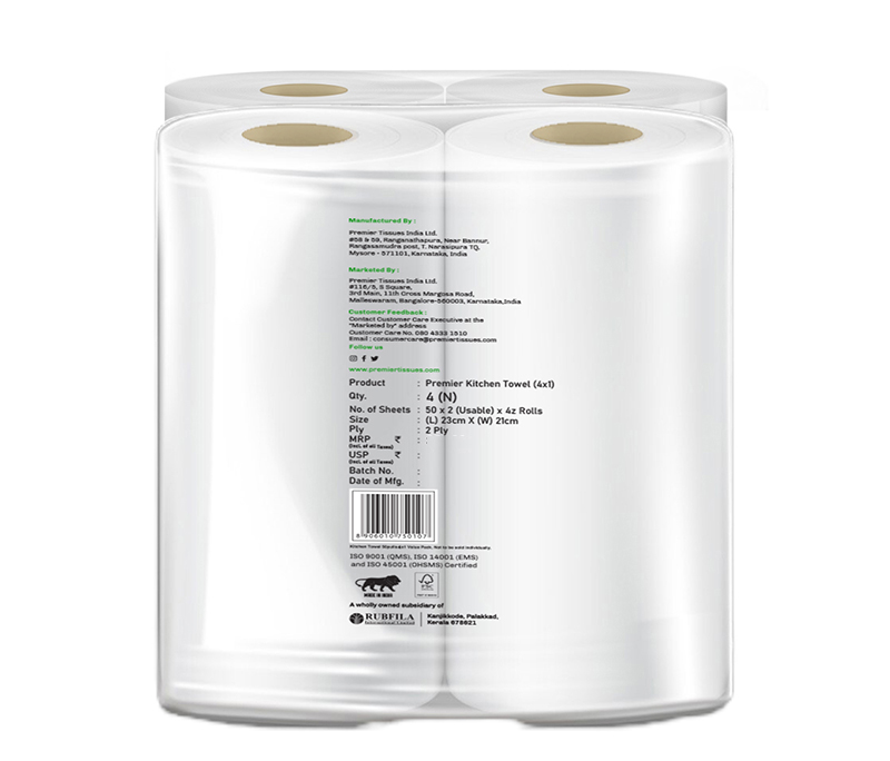 Premier Kitchen Towel Roll 4x1-Pack of 2