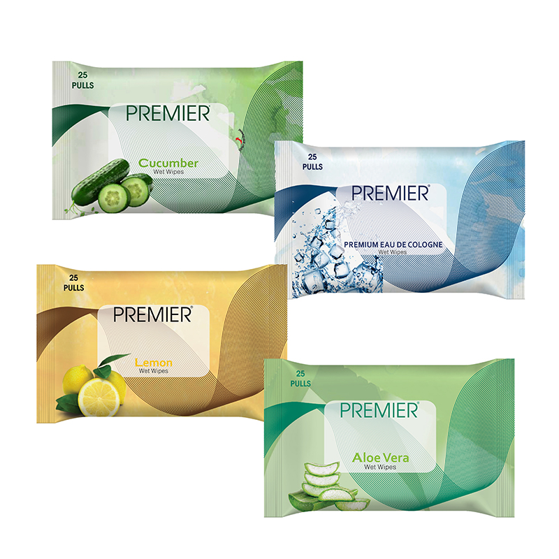 Premier Wet Wipes 10 Pulls Assorted - Pack of 6