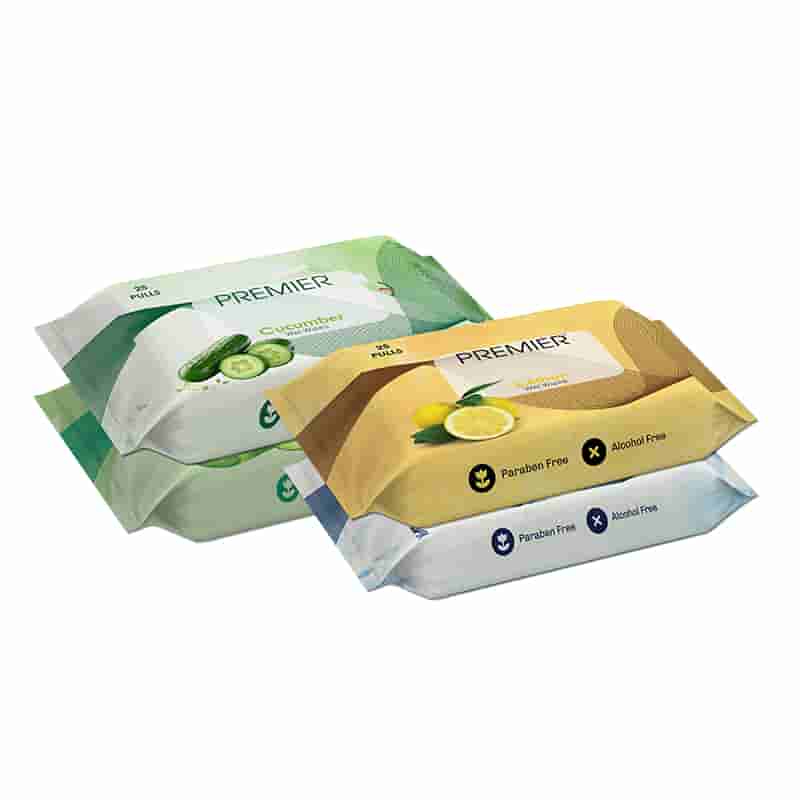 Premier Wet Wipes 25 Pulls Assorted - Pack of 4