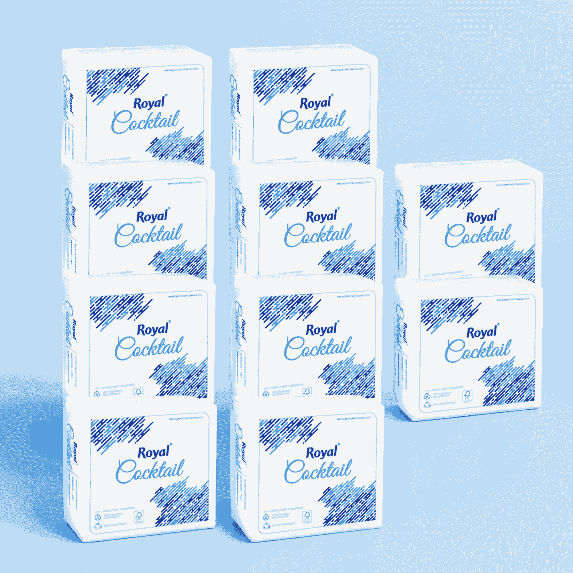 Royal Cocktail Paper Napkins 90 Pulls - Pack of 10