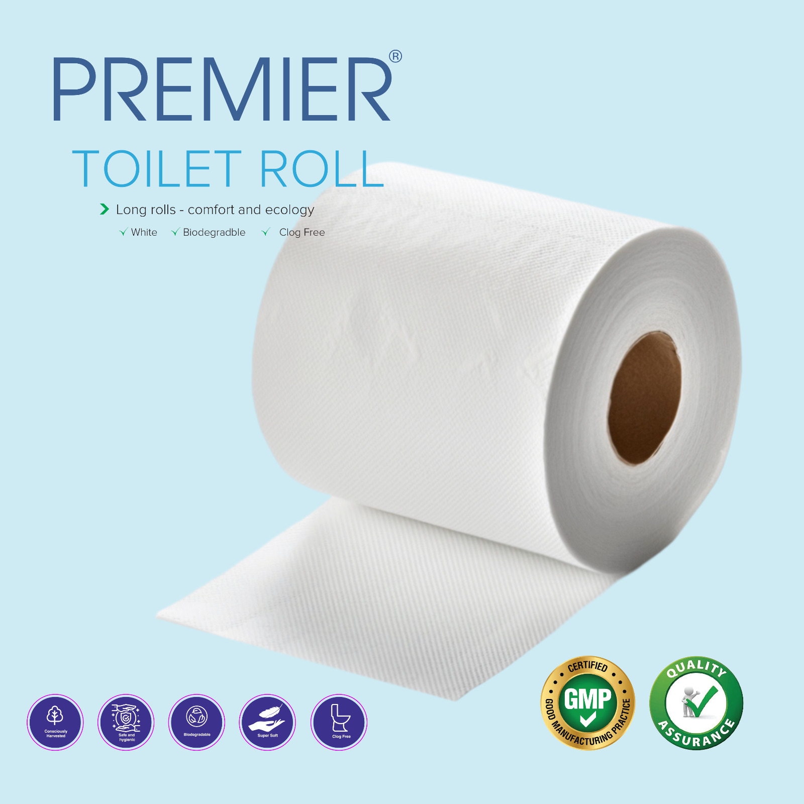 Premier Toilet Roll 170 Pulls 4x1 - Pack of 2