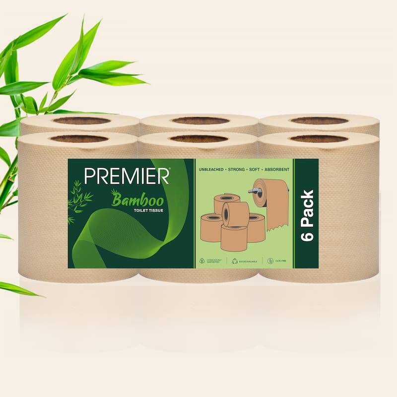 Premier Bamboo Toilet Roll 180 Pulls 6x1