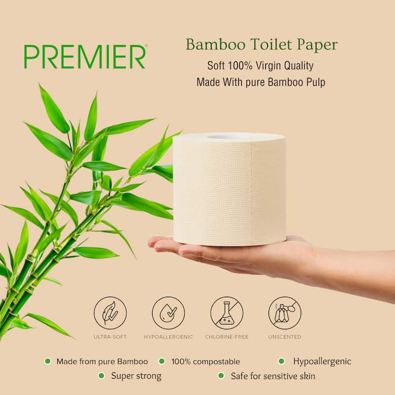 Premier Bamboo Toilet Roll 300 Pulls 12x1