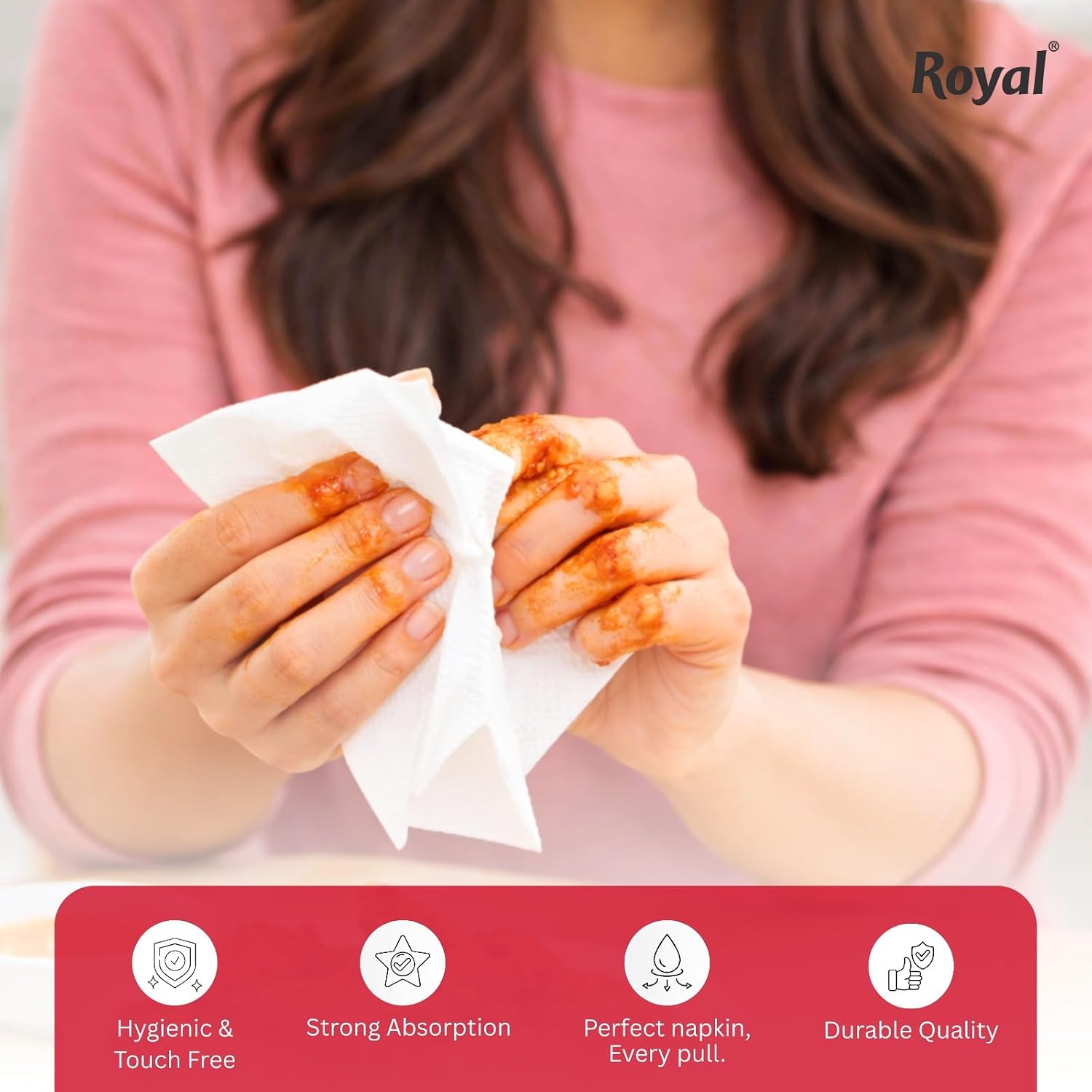 Royal Tissue Paper Napkins 70 Pulls - Pack of 6
