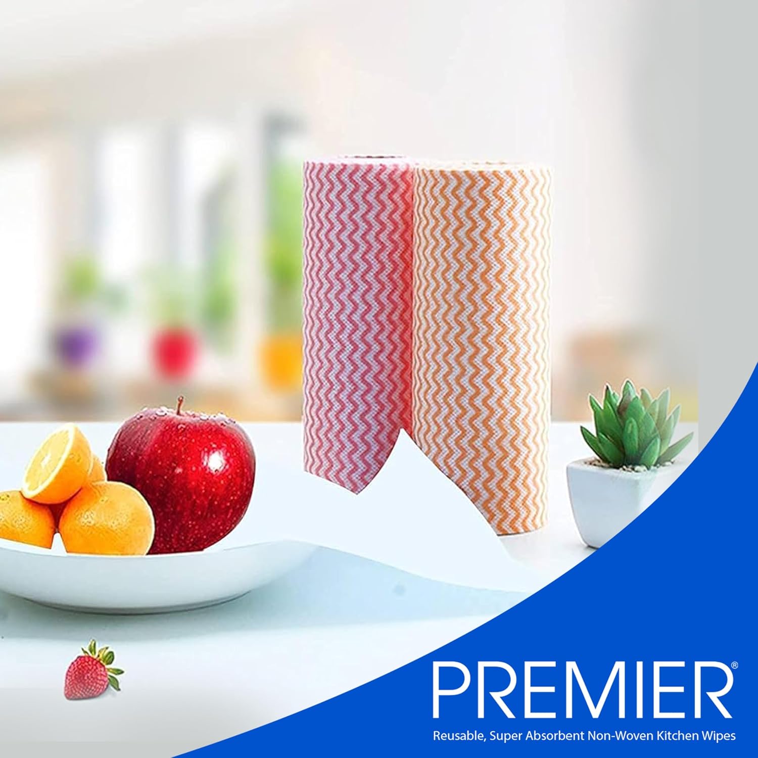Premier Non Woven Kitchen Wipes 80 Pulls- Pack of 3