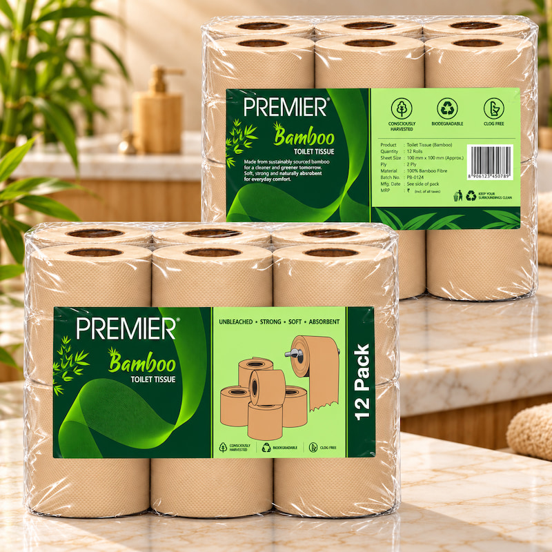 Premier Toilet Roll 2 ply 300 pulls 12x1 - Pack of 2