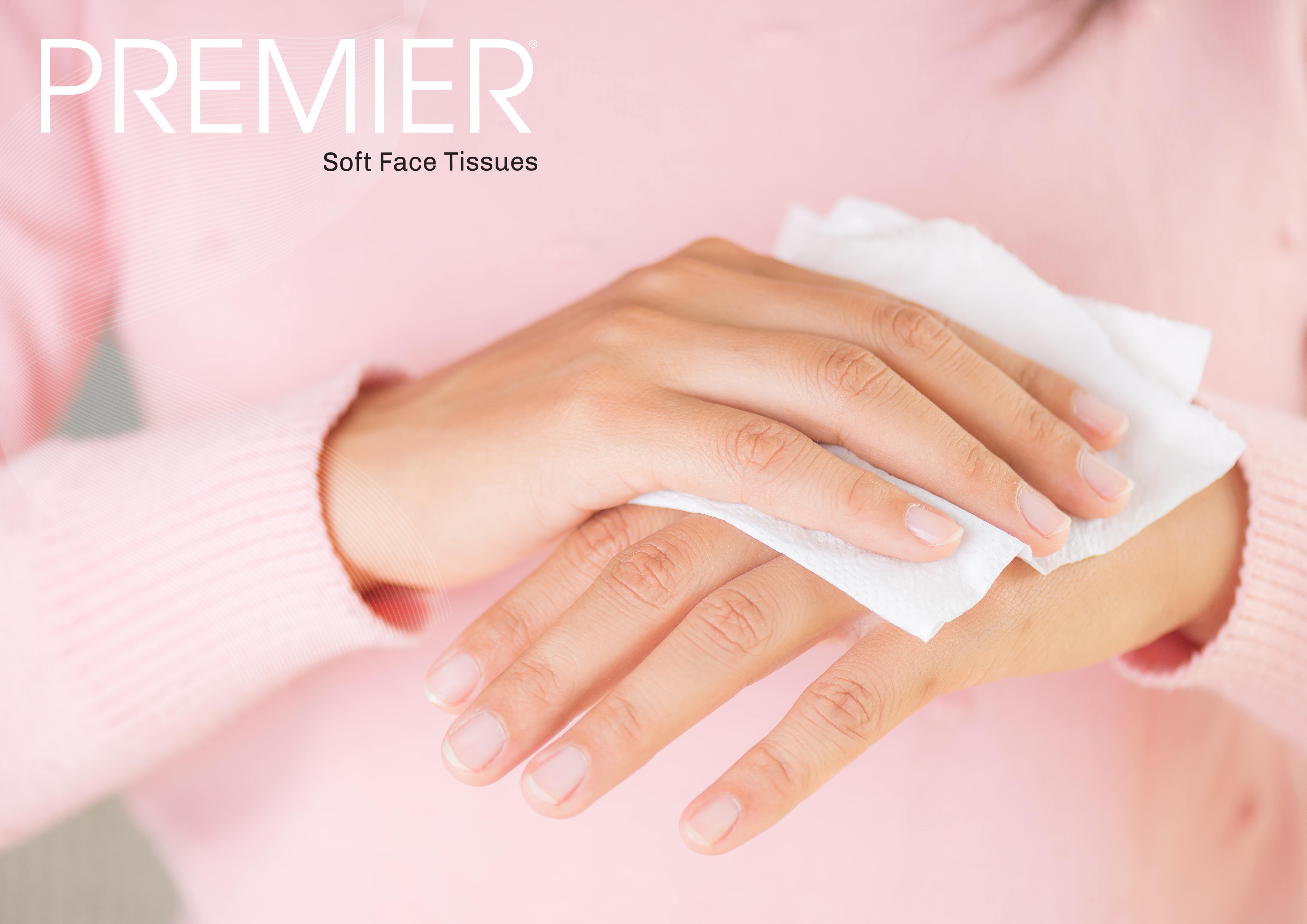 Premier Face Tissues 2 ply 200 pulls Refill Pack - Pack of 4