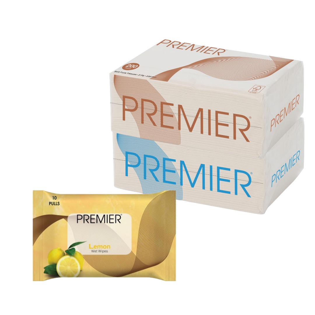 Premier Face Tissues 2 ply 200 pulls Refill Pack