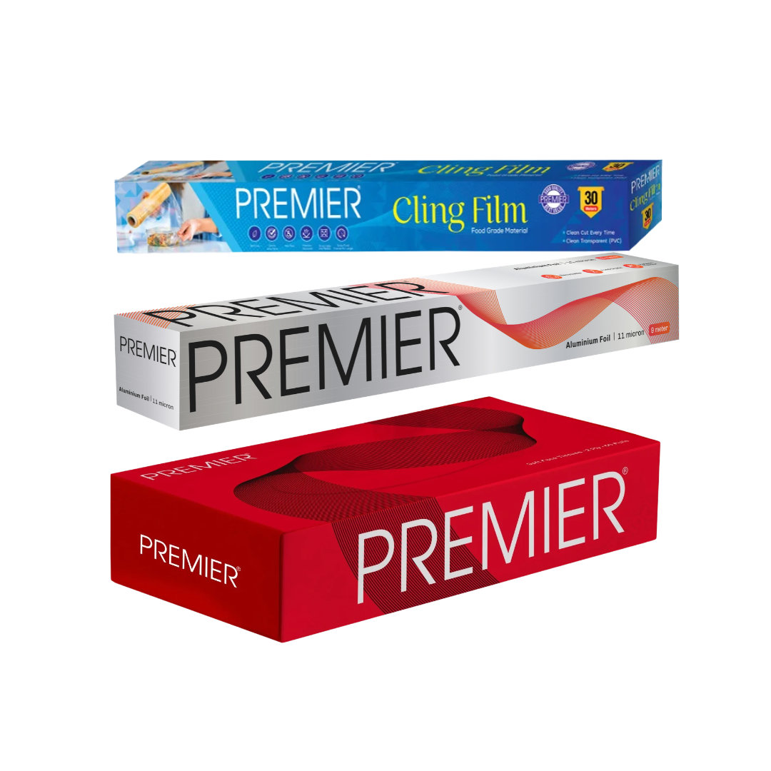 Premier Aluminium Foil - 9 MTRS,  Premier Tissue Paper Box 100s