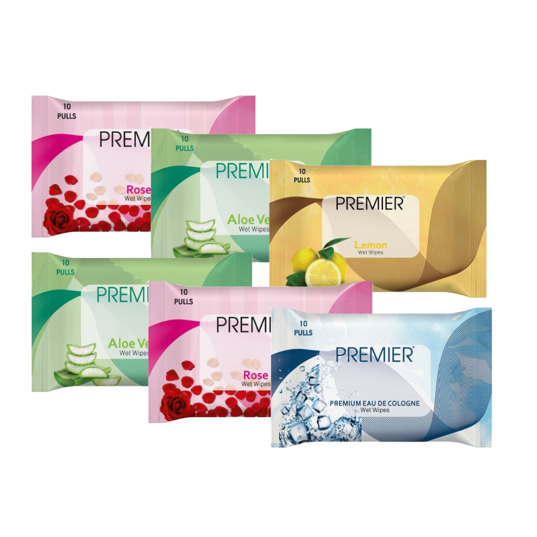Premier Wet Wipes 10 Pulls Assorted